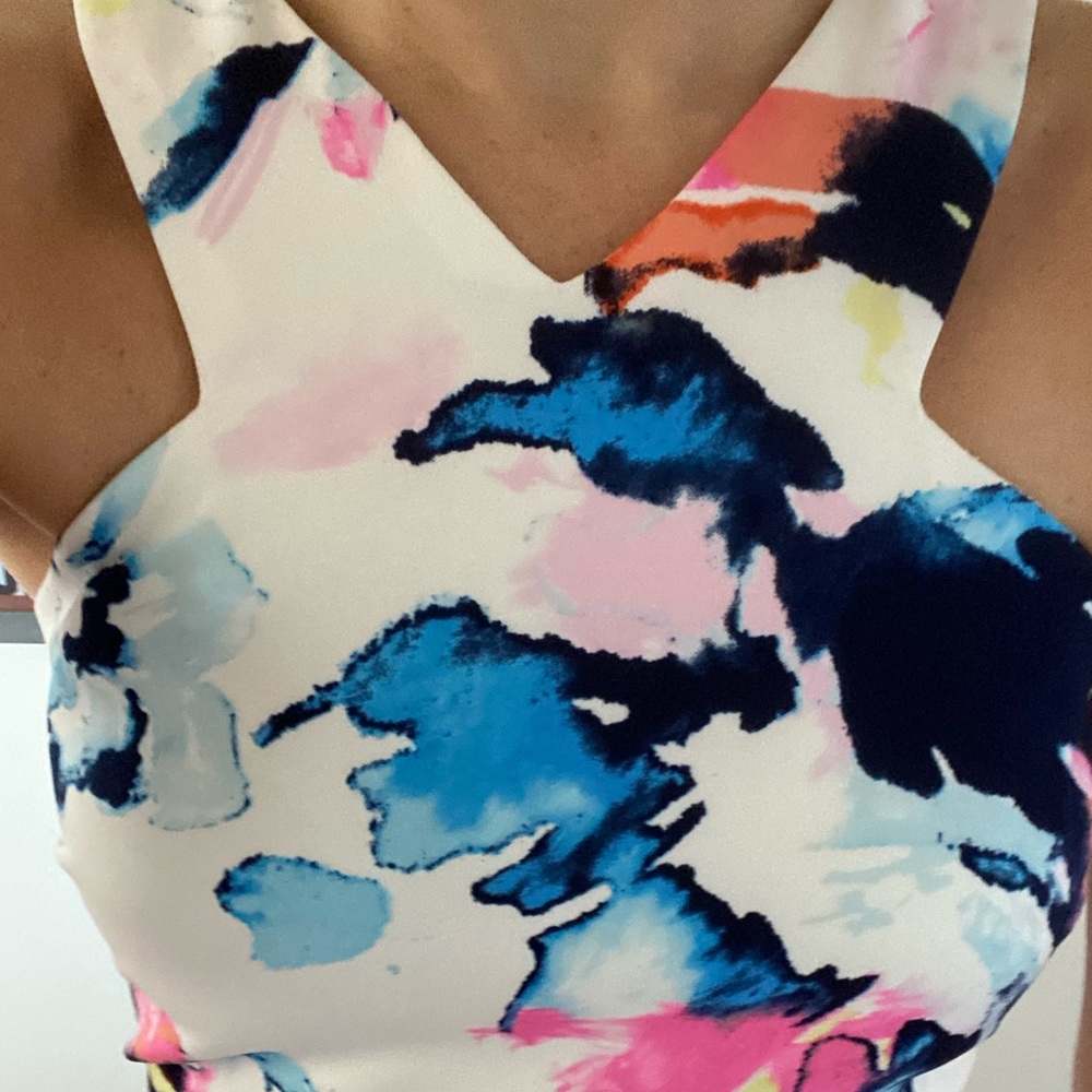 Watercolor Flare Dress by AQUA